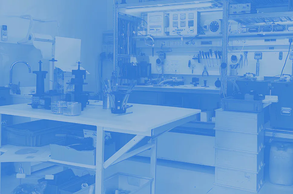 Research and quality control laboratory for industrial pump testing at Saber